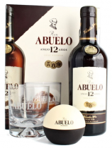 Abuelo Rum 12 yo Ice and Glass set 40 % 0,7 l